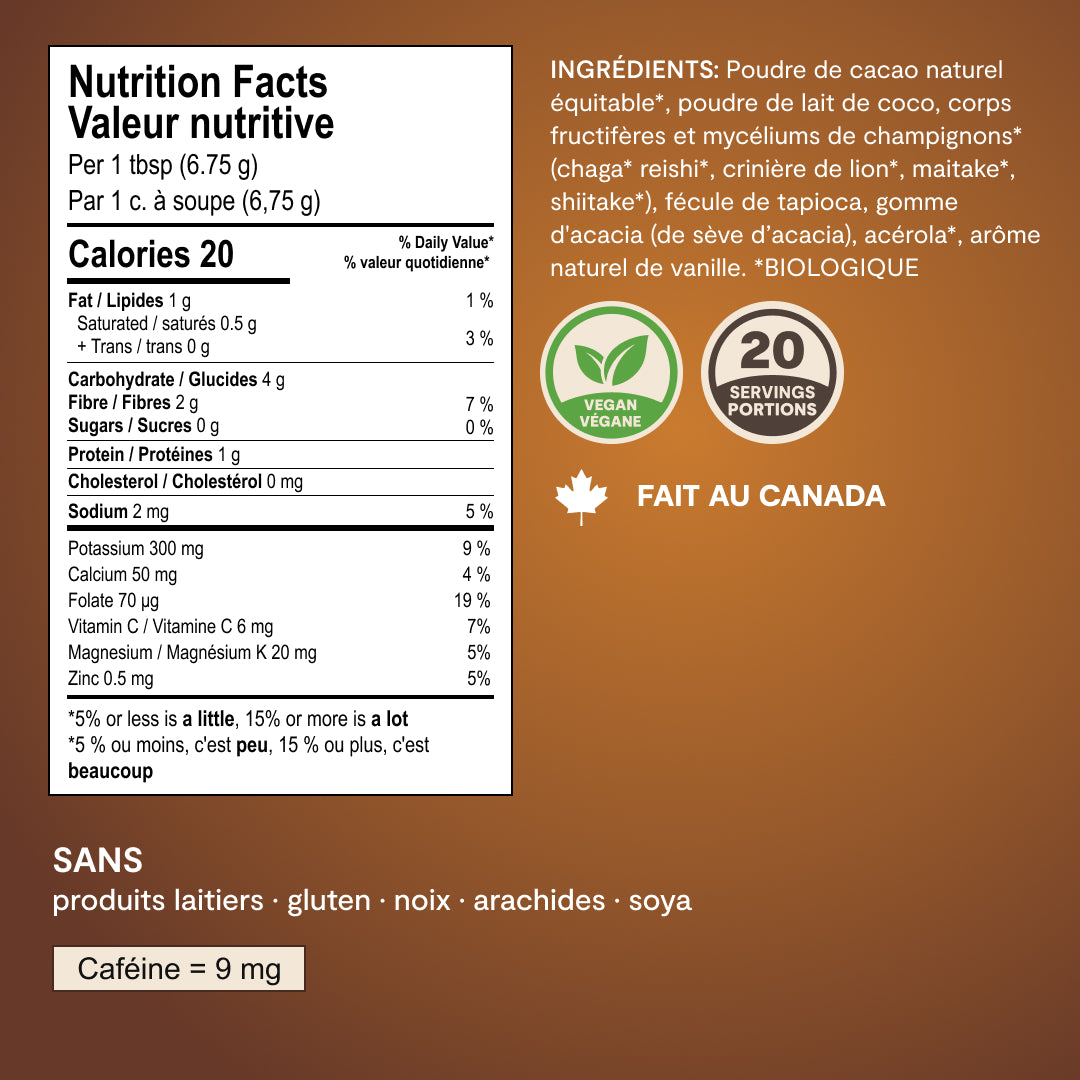 Mélange chocolat 5 champignons