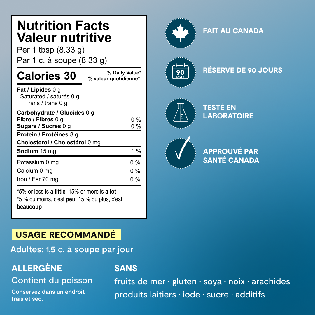 Collagène marin canadien pur | Ensemble 750 g