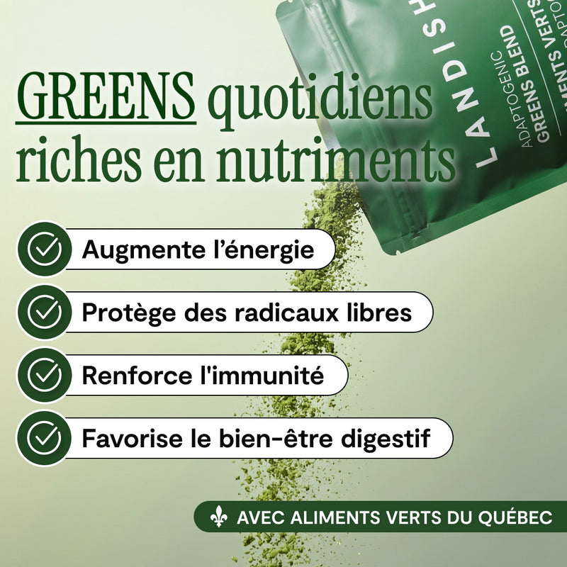 Aliments verts mélange adaptogène