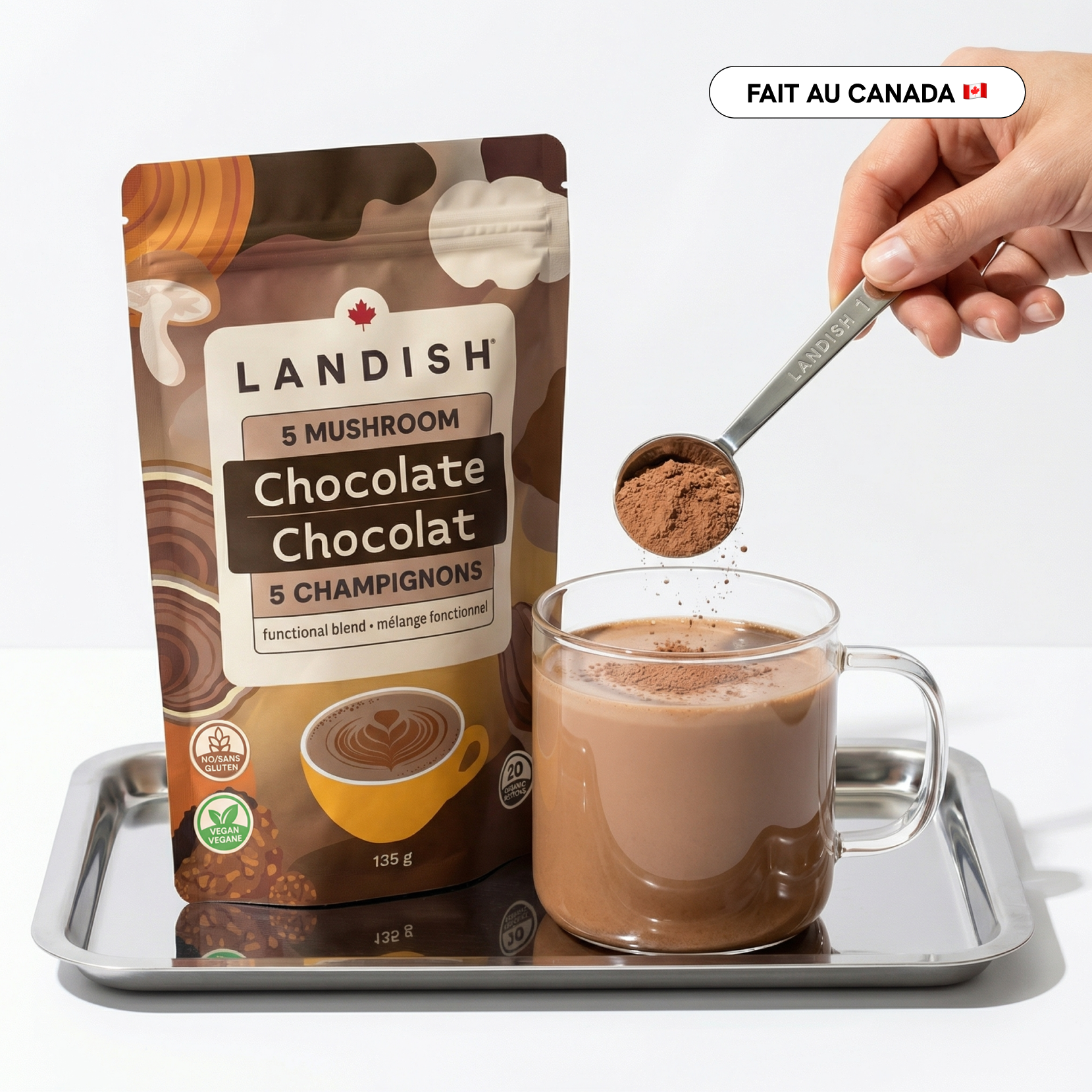 Mélange chocolat 5 champignons - Landish