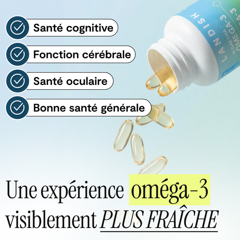 Gélules d’oméga-3 ADH d’algues
