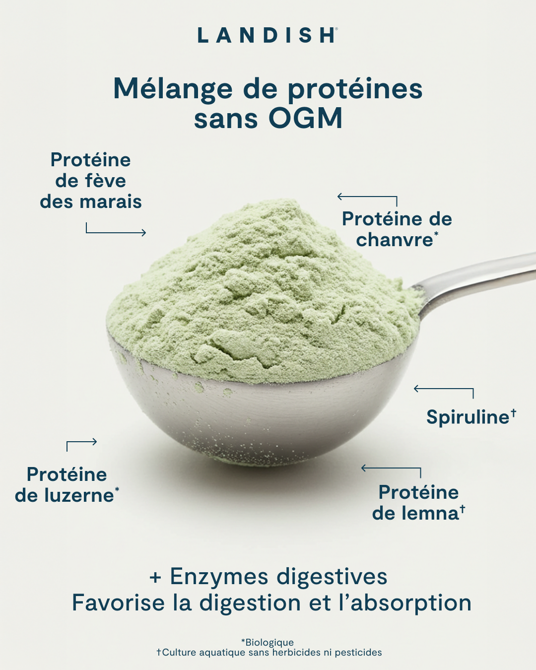 Protéines de 5 plantes