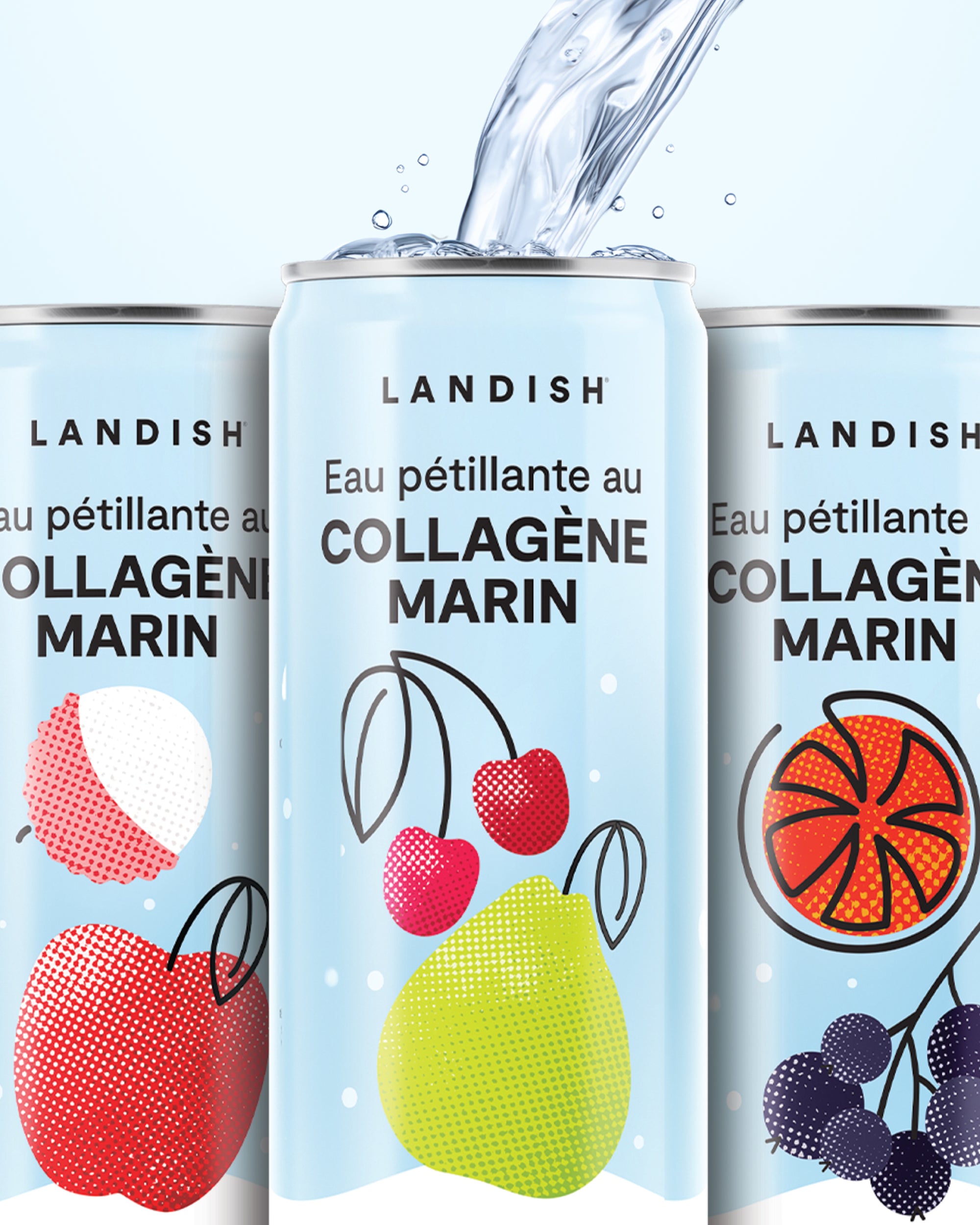 Kit d'échantillons d'eau pétillante au collagène marin (3 canettes GRATUITES*)